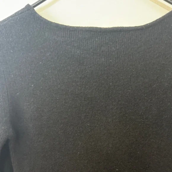 Vintage Anne Klein II Wool Blend Black Knit Midi Sweater Dress Size XS - Picture 11 of 16